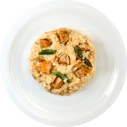 Risotto de salmón